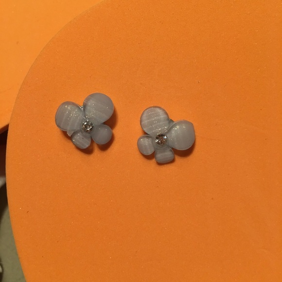 Blue butterfly earrings new - Picture 2 of 2
